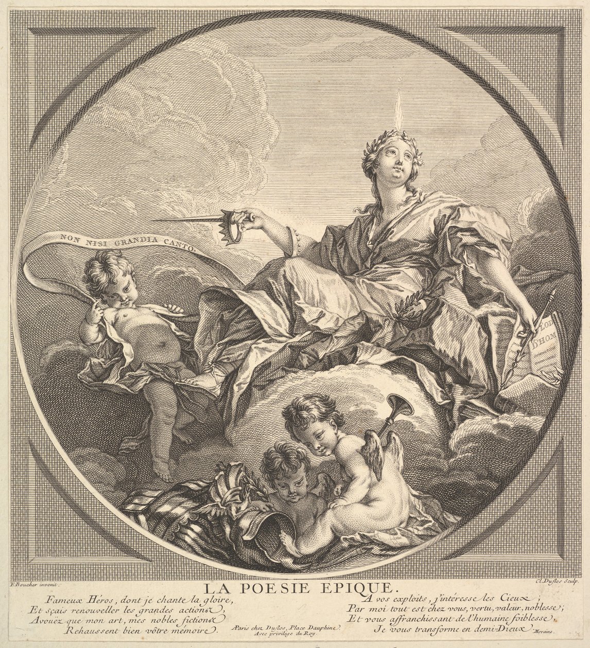 Episk poesi, ca. 1741. av Claude Augustin Duflos