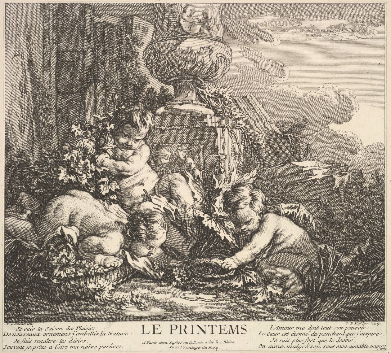 Våren, 1735-86. av Claude Augustin Duflos
