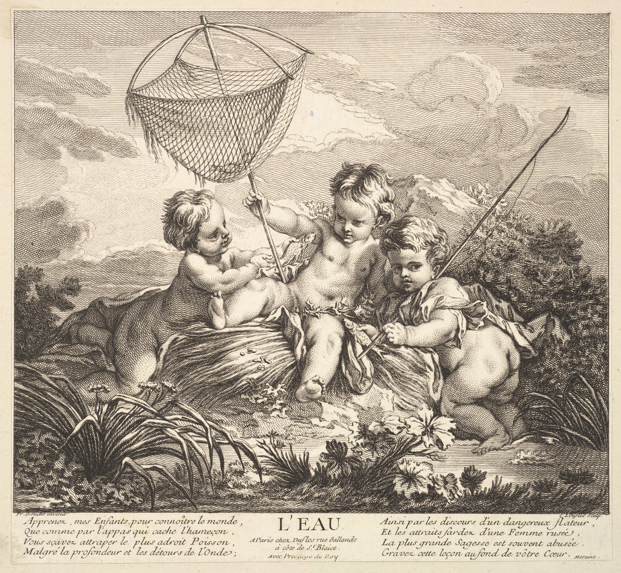 Vatten, 1700-talet. av Claude Augustin Duflos