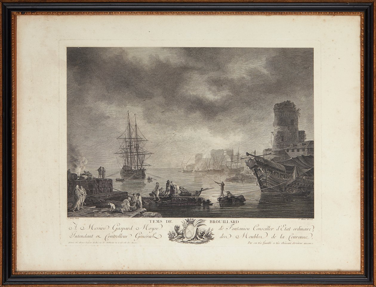 Franska stålstick av Claude Joseph (after) Vernet