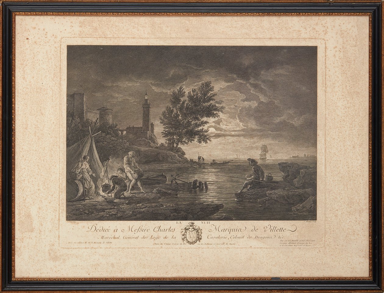 Franska stålstick av Claude Joseph (after) Vernet