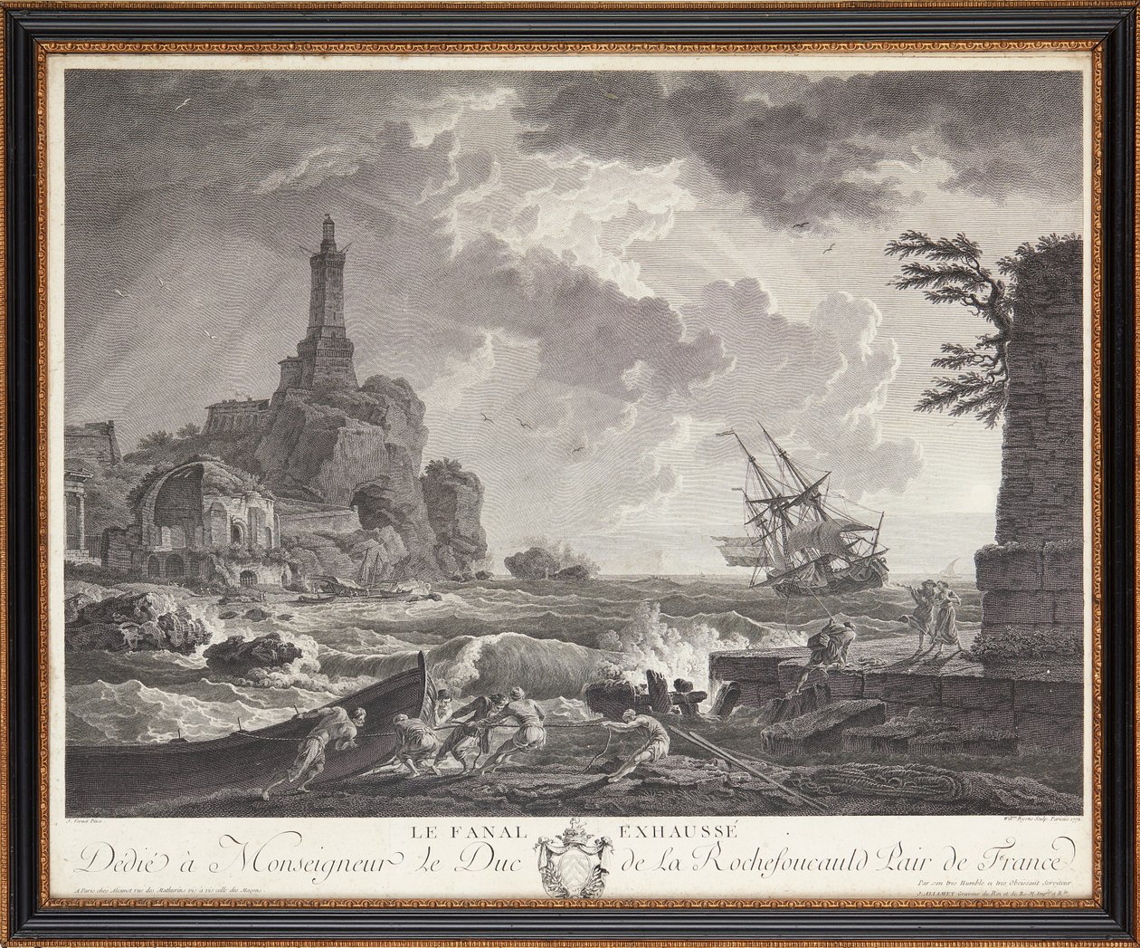 Franska stålstick av Claude Joseph (after) Vernet
