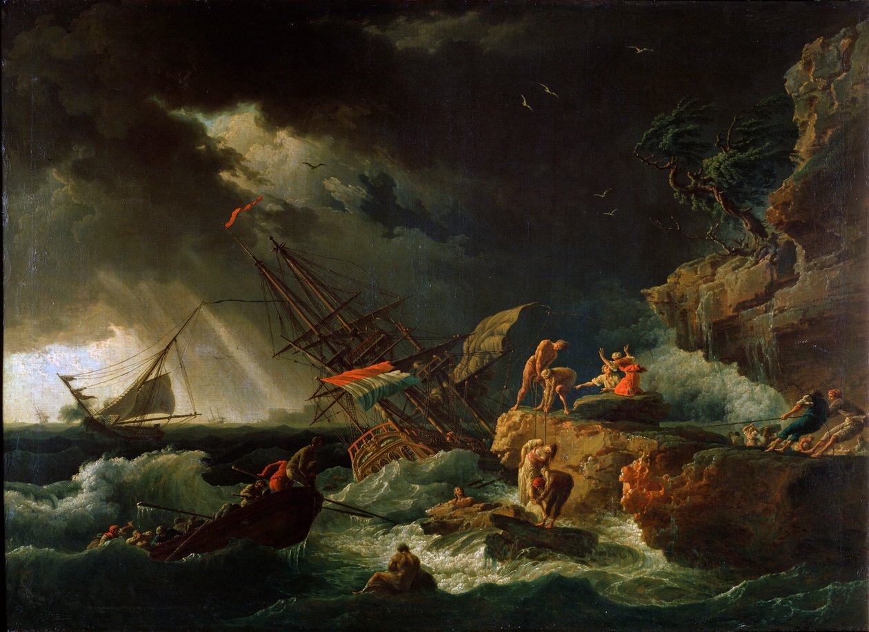Storm vid havet, 1740-talet. av Claude Joseph Vernet