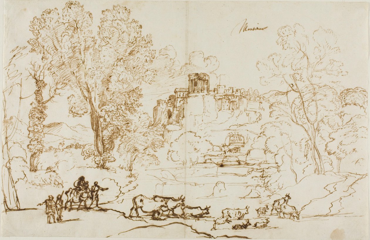 Klassiskt landskap - Tivoli av Claude Lorrain