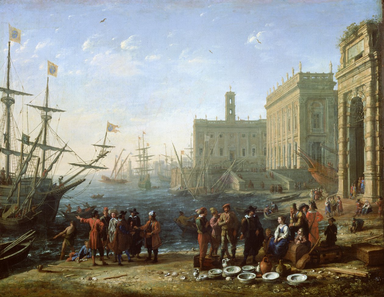 Hamnscenen av Claude Lorrain