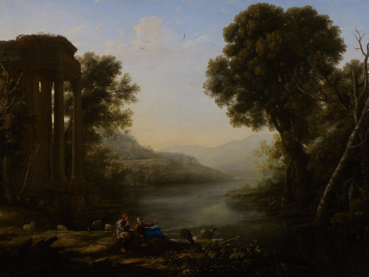 Pastoralt landskap av Claude Lorrain