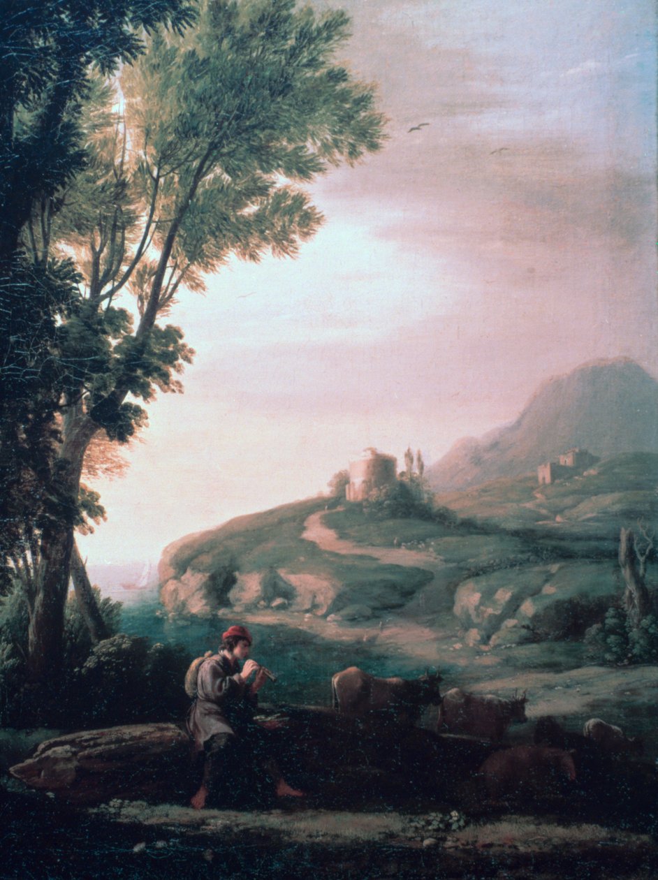 Pastoralt landskap, c1620-1682 av Claude Lorrain