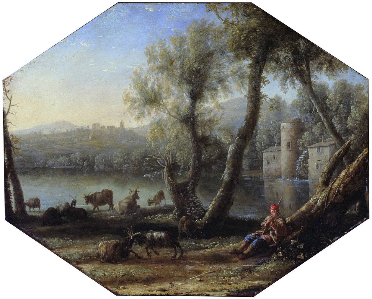 Pastoralt landskap av Claude Lorrain