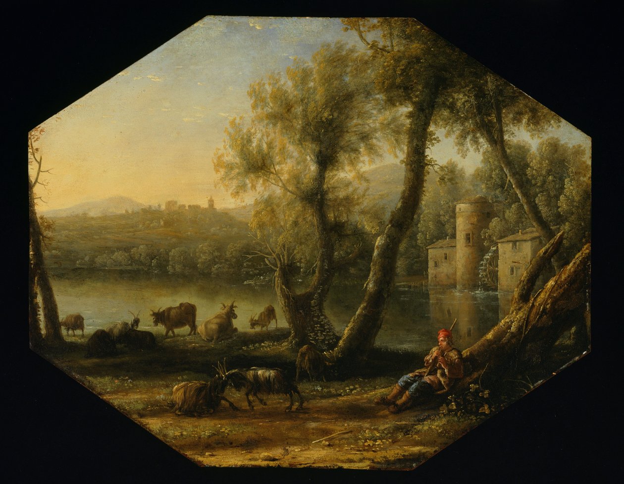 Pastoralt landskap av Claude Lorrain