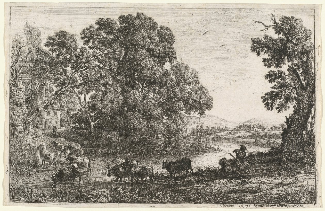 Koherden (Le bouvier) av Claude Lorrain