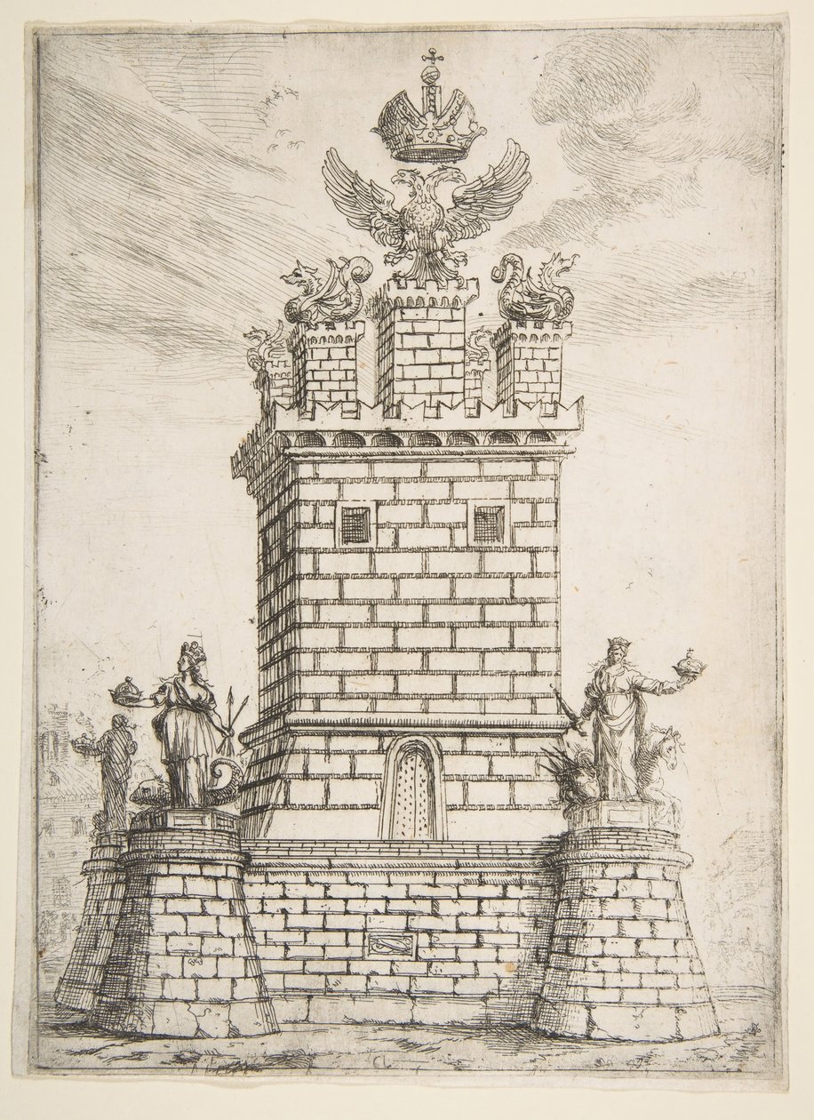 The Square Tower, 1637. av Claude Lorrain