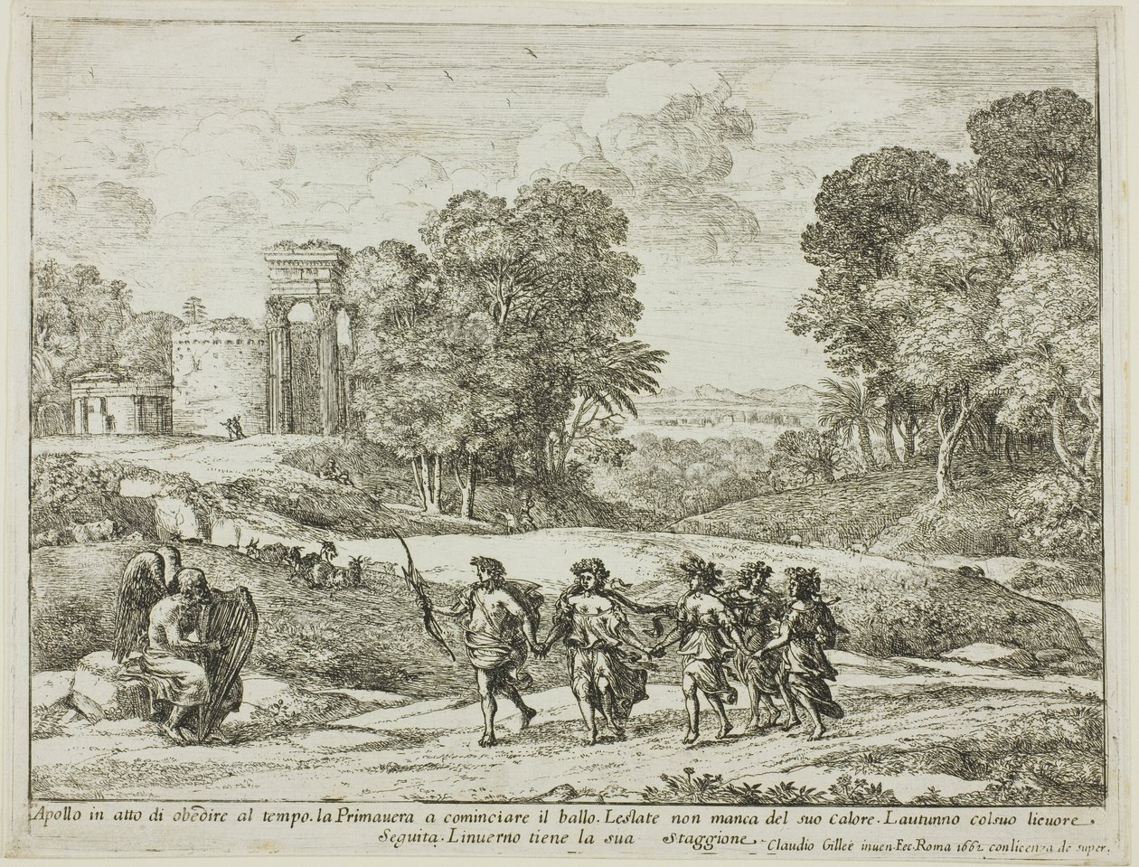 Tid, Apollo och årstiderna av Claude Lorrain