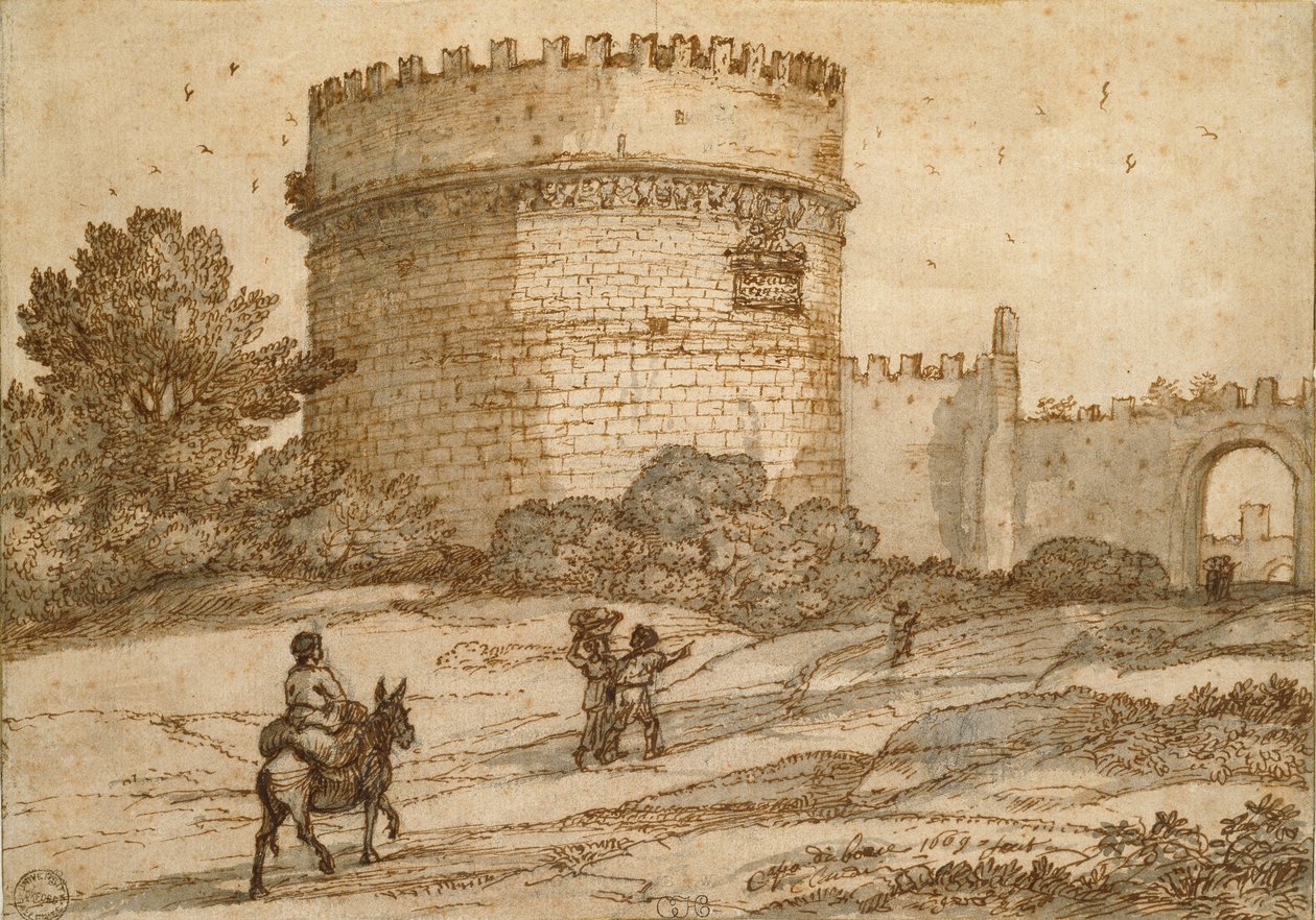 Cecilia Metellas grav, 1669 av Claude Lorrain
