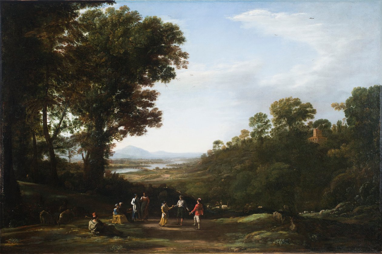 Byborna dansar av Claude Lorrain
