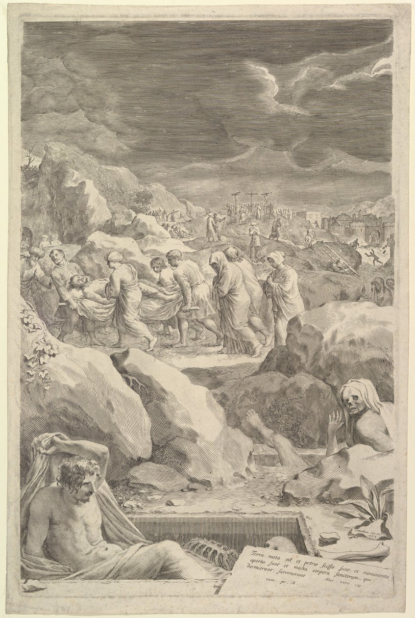 Kristi begravningsprocession, 1678. av Claude Mellan