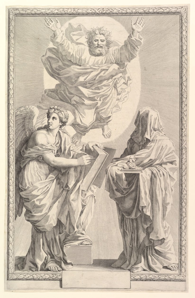 Frontispice till Bibeln, 1642. av Claude Mellan
