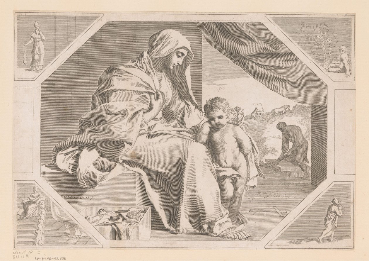 helig familj av Claude Mellan