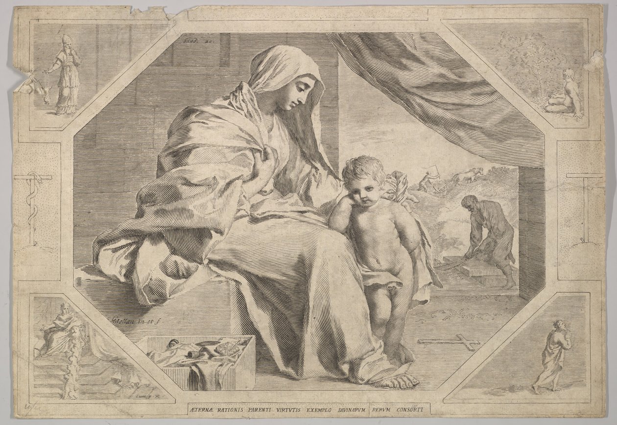Helig familj. av Claude Mellan