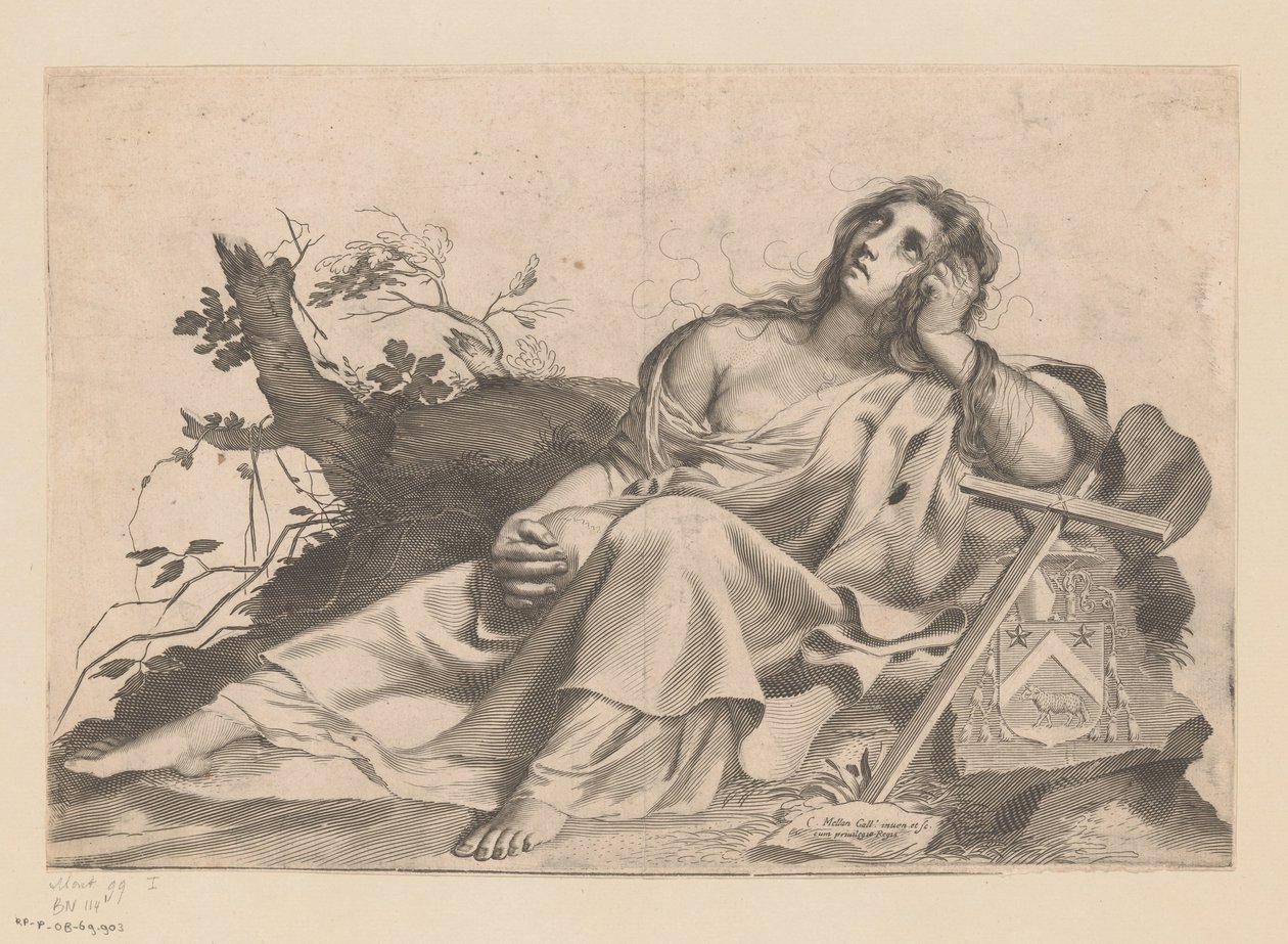 Maria Magdalena av Claude Mellan
