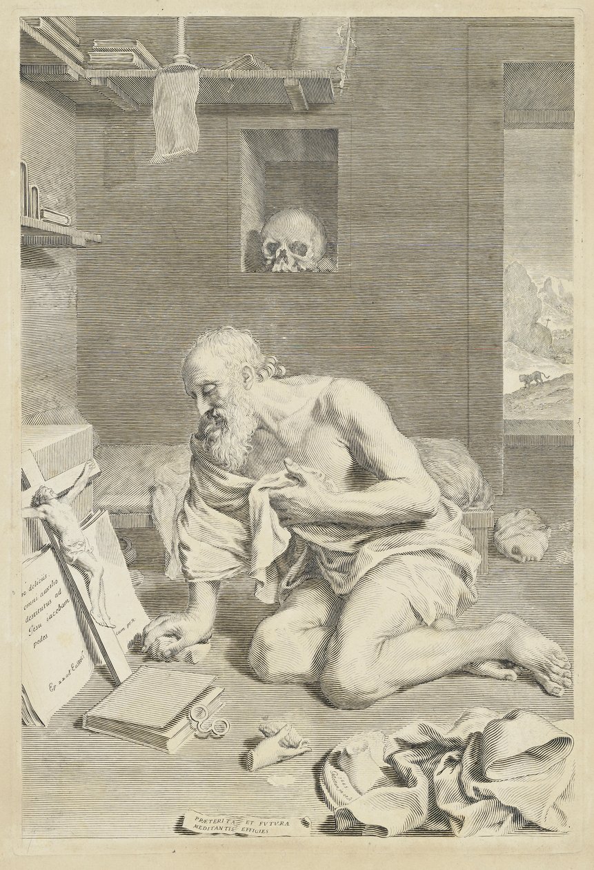 Sankt Jerome av Claude Mellan