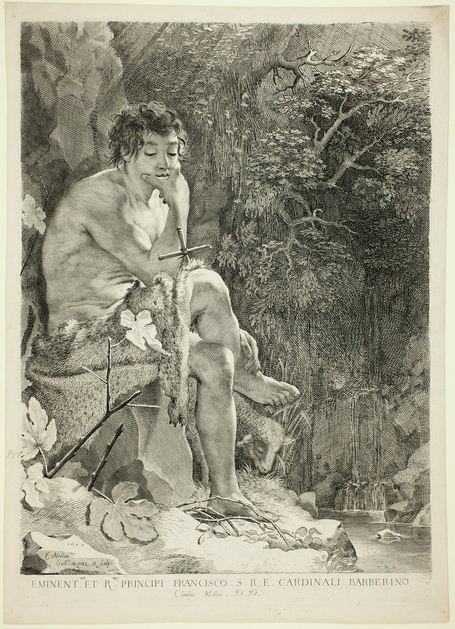 Johannes Döparen i öknen av Claude Mellan