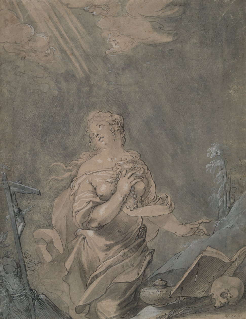 Sankta Maria Magdalena i bön av Claude Mellan