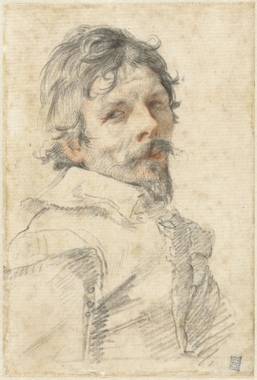 Självporträtt, ca. 1640. av Claude Mellan