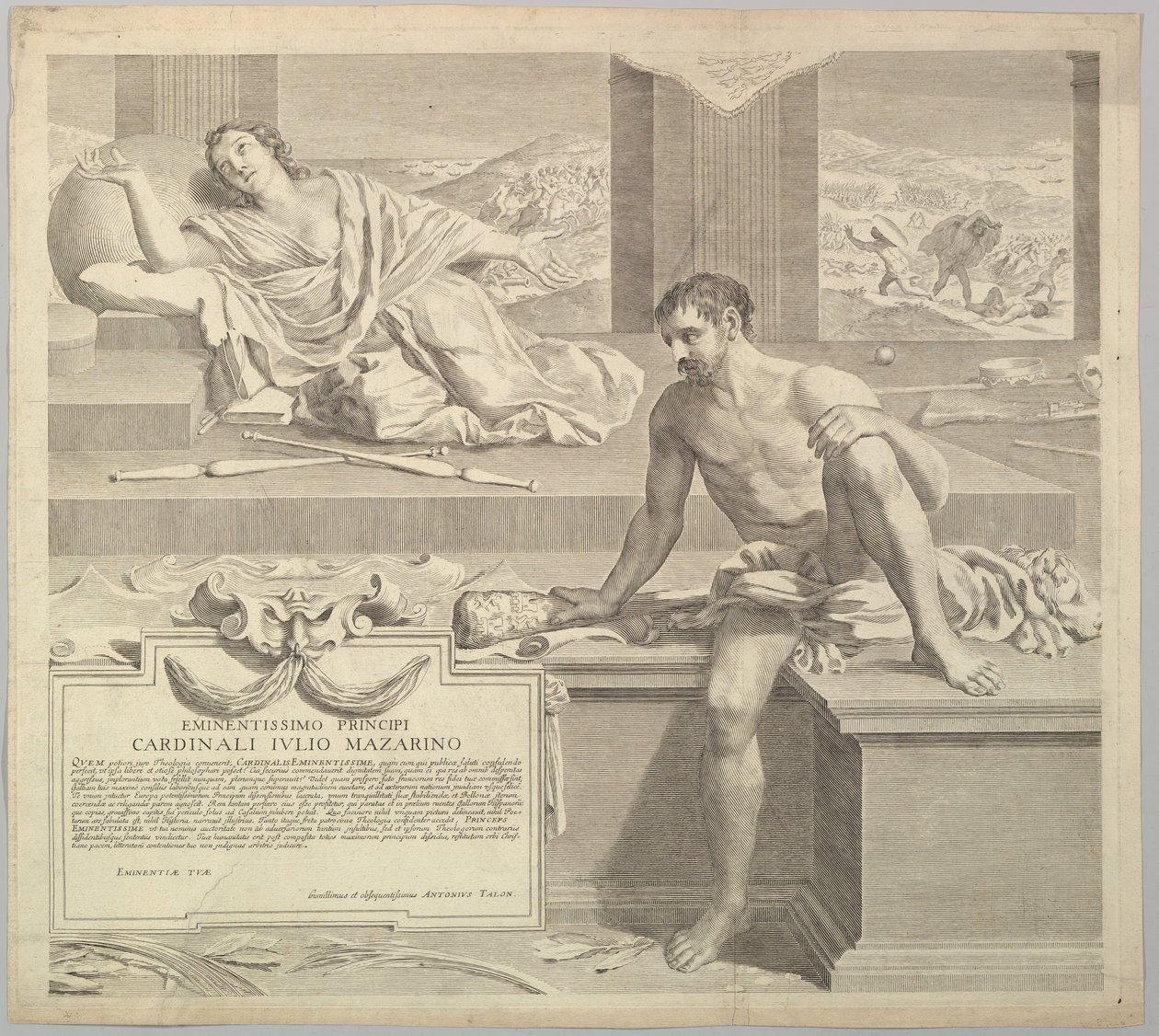 Teologisk avhandling av Antoine Talon, 1648. av Claude Mellan