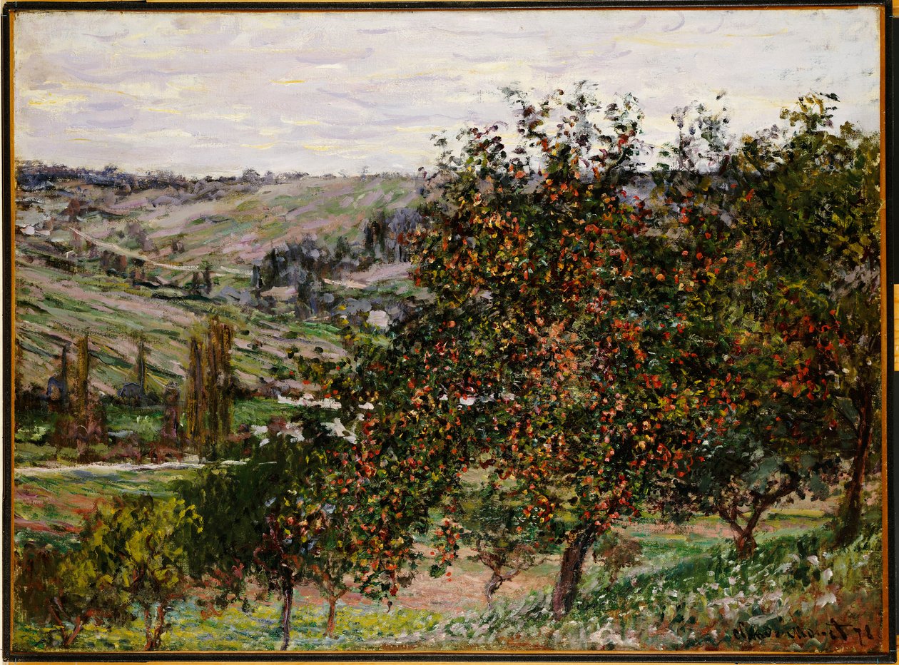 Äppelträd nära Vetheuil av Claude Monet