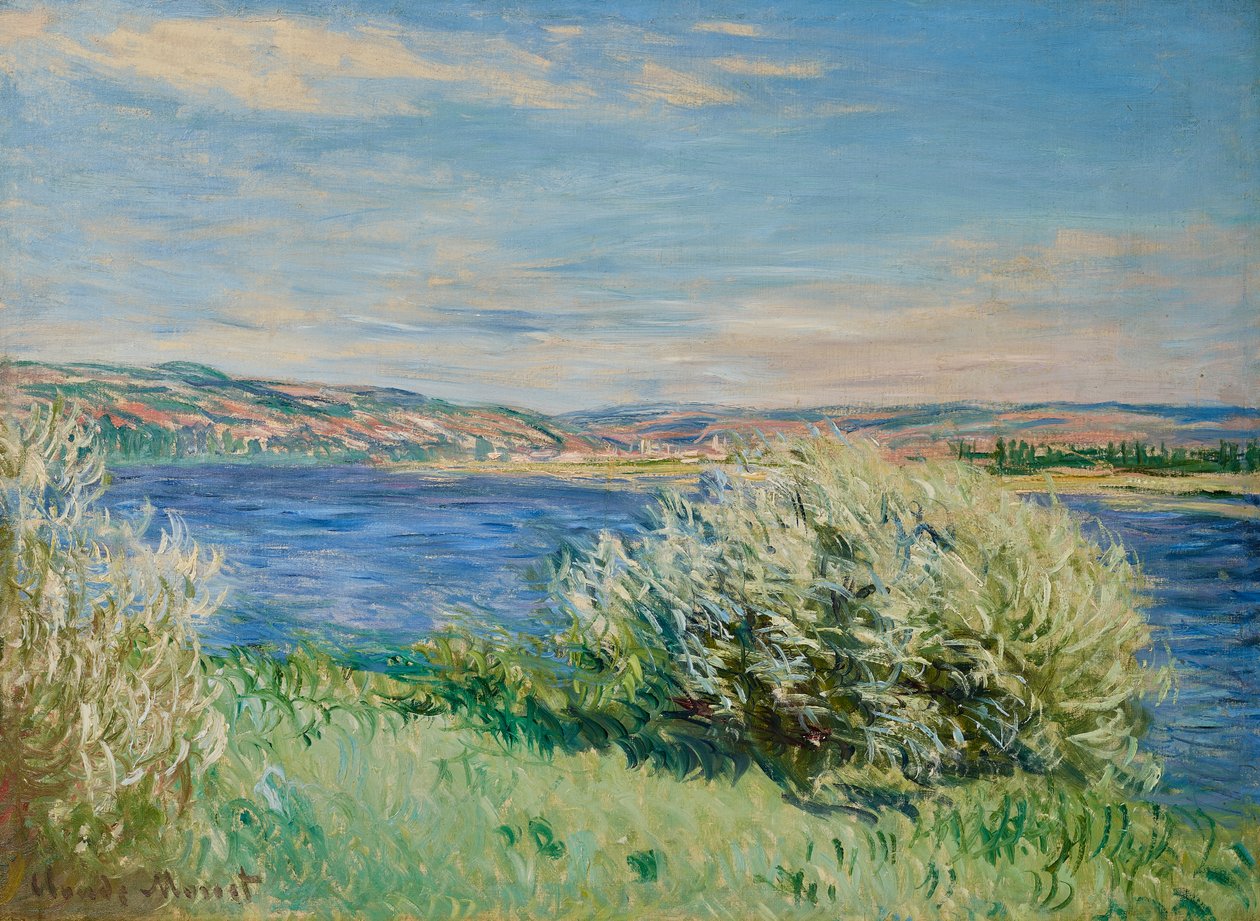 Seinebankarna nära Vetheuil av Claude Monet