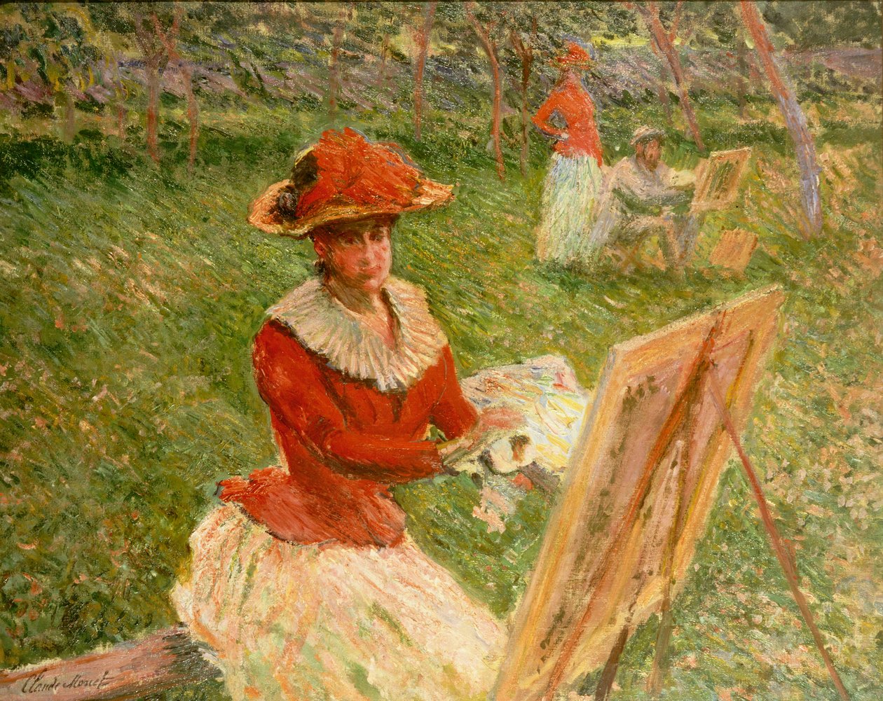 Blanche Hoschede målning, 1892 av Claude Monet