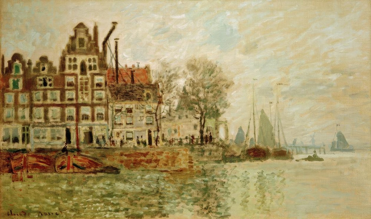 Utsikt över Amsterdam av Claude Monet