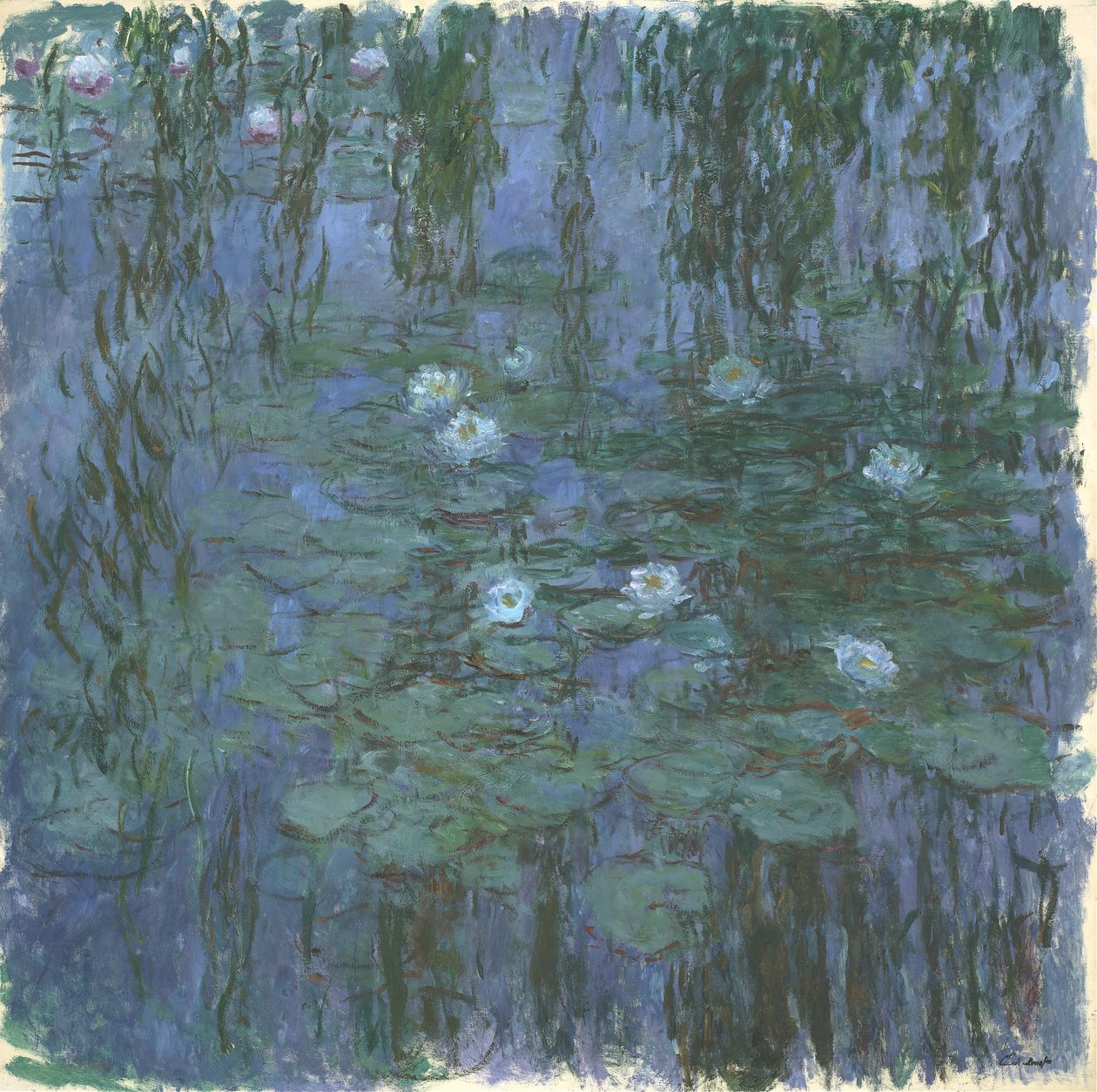 Blå nymfeor av Claude Monet