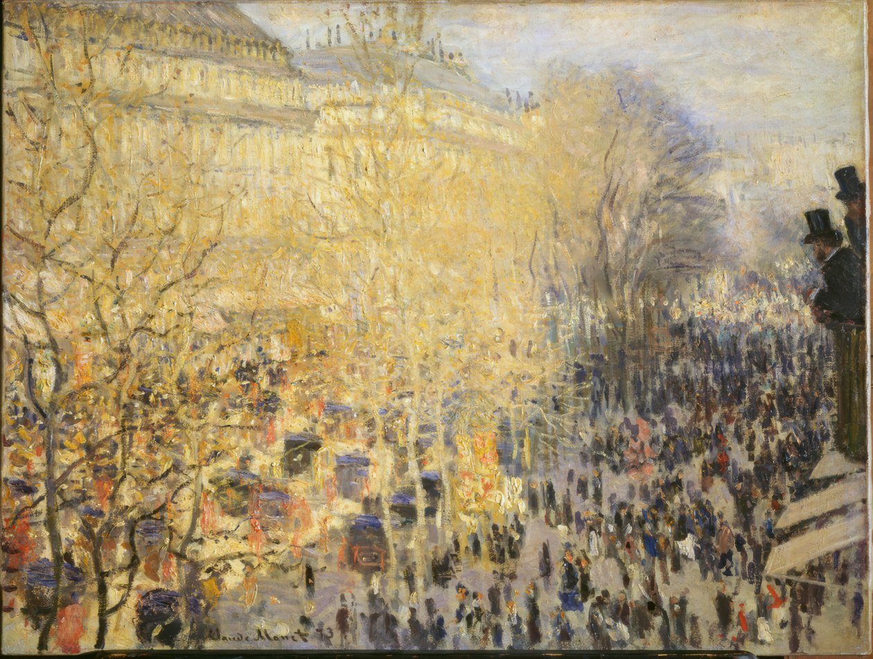 Boulevard des Capucines i Paris av Claude Monet