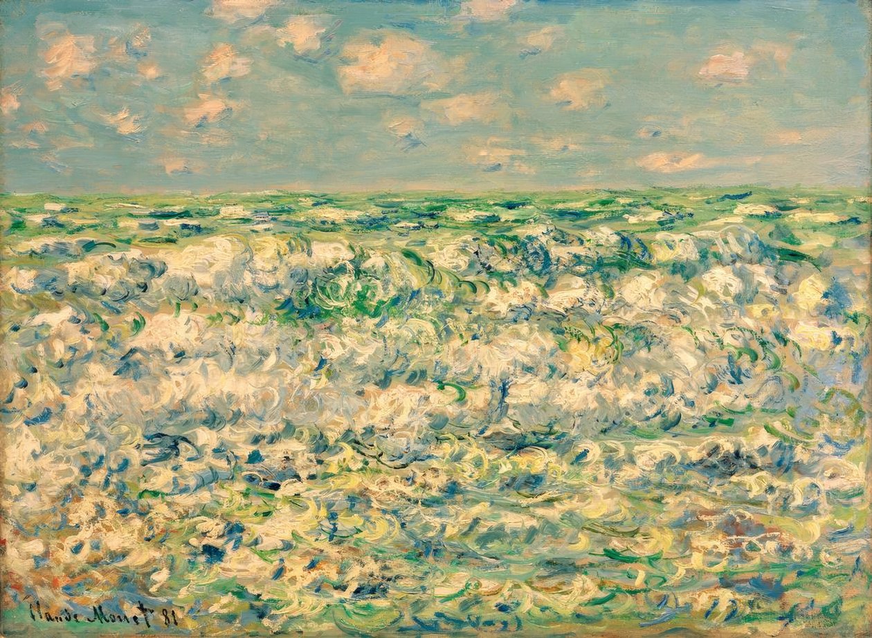 Brytande vågor av Claude Monet