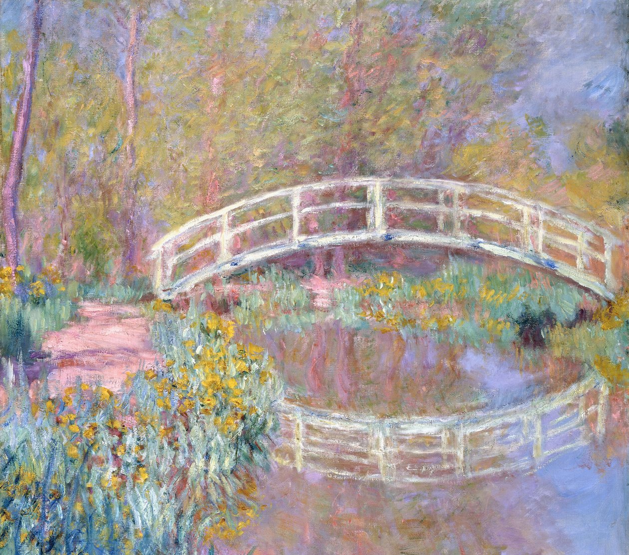 Bro i Monets trädgård, 1895-96 av Claude Monet