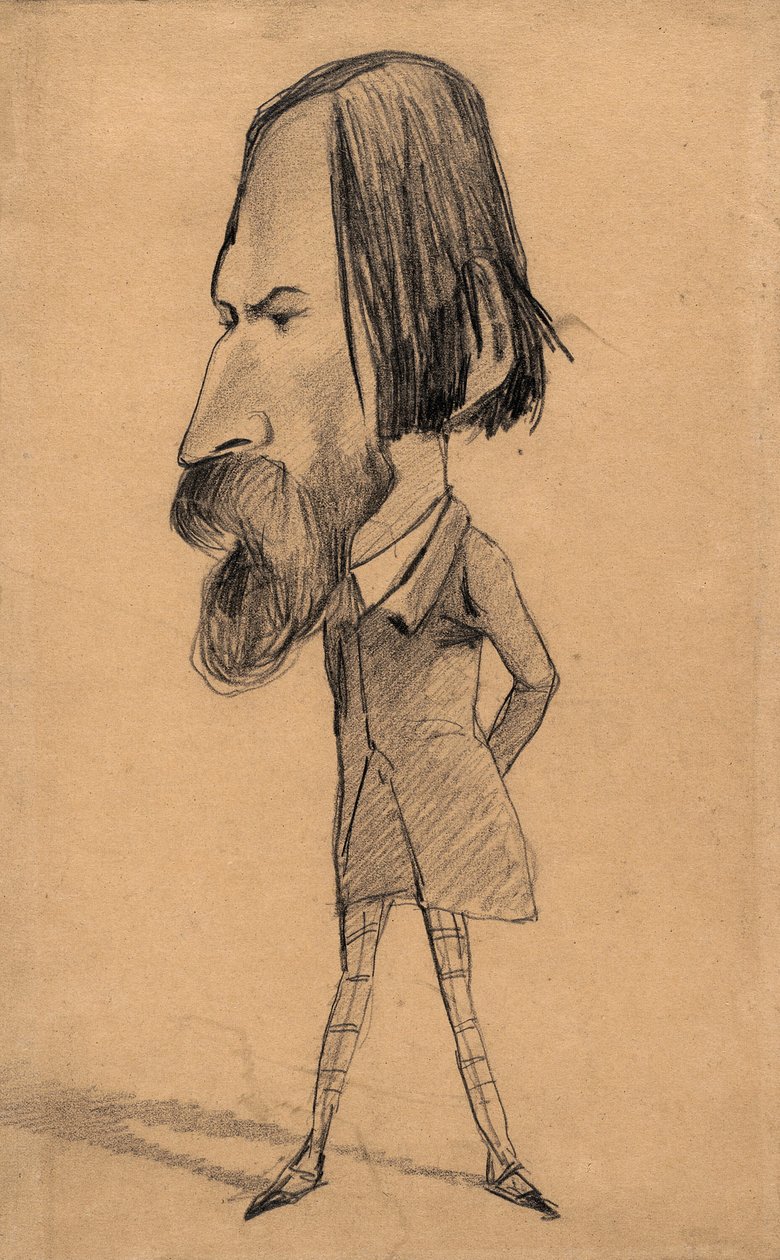 Karikatyr av Auguste Vacquerie av Claude Monet