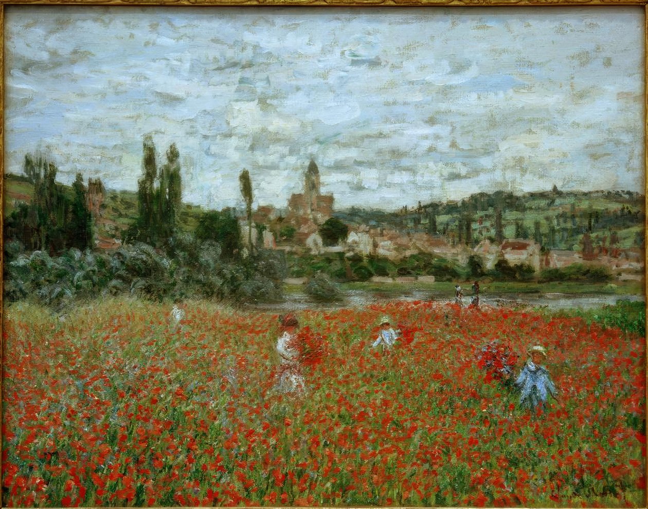 Vallmofält nära Vétheuil av Claude Monet