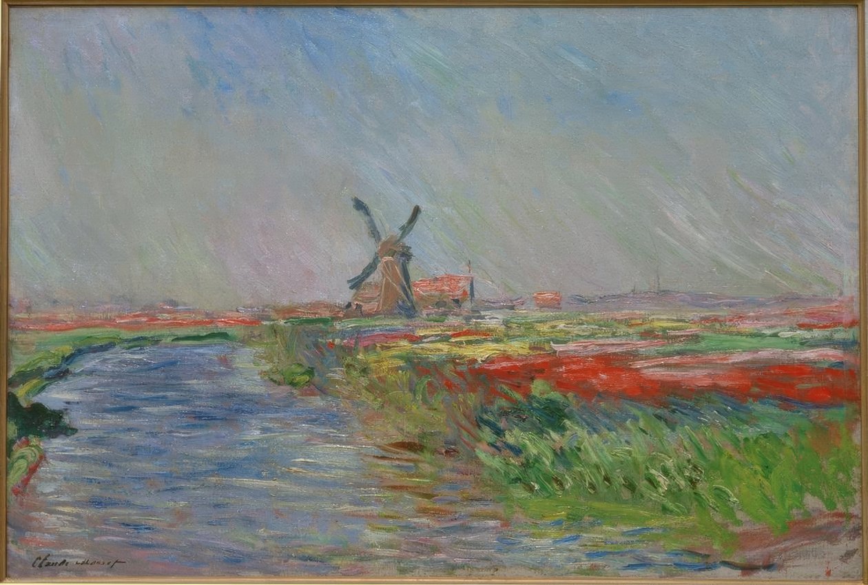 Tulpanfält i Holland av Claude Monet