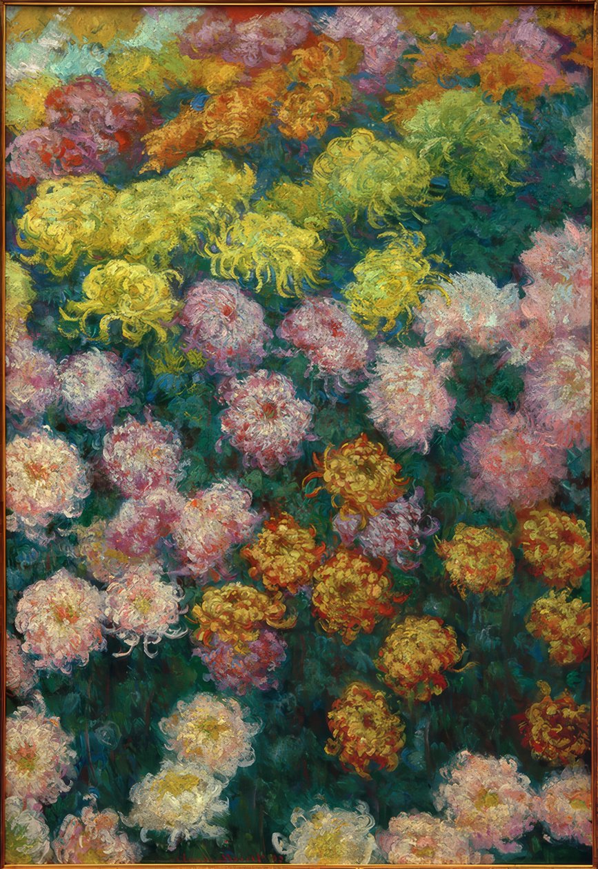 Chrysanthemenbeet, 1897 av Claude Monet