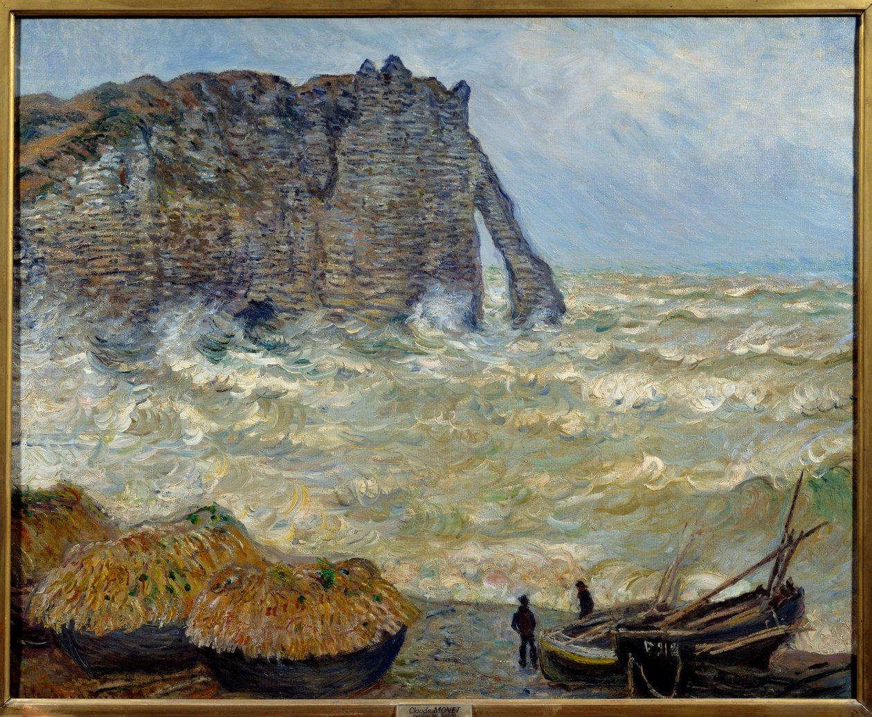 Klipp vid Etretat av Claude Monet