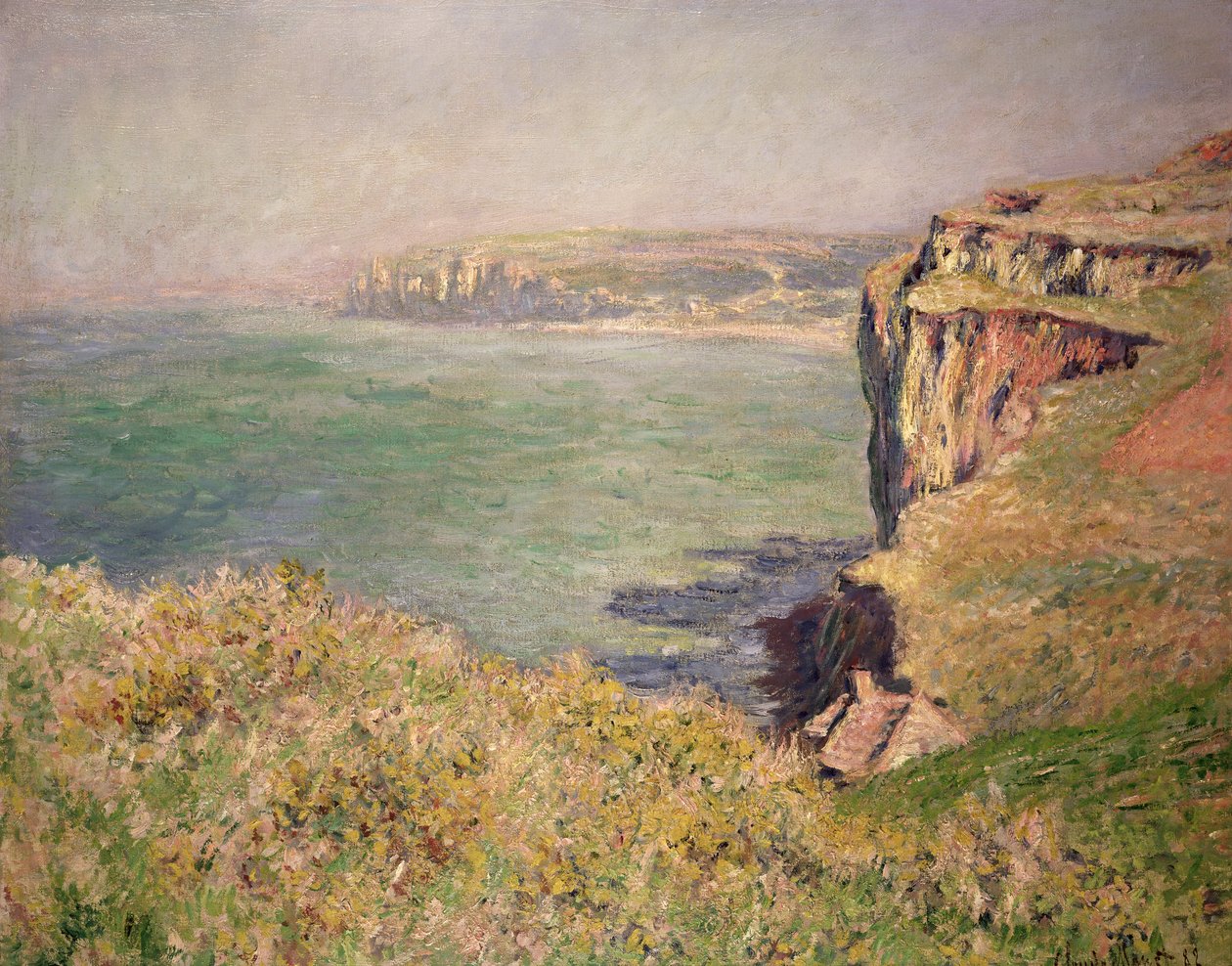 Klippan vid Varengeville, 1882 av Claude Monet