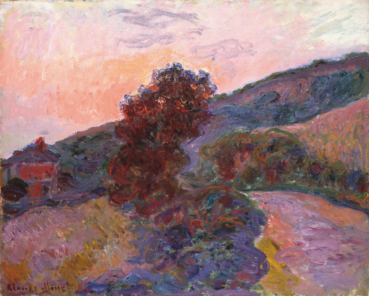 Solnedgång vid Giverny, 1886 av Claude Monet