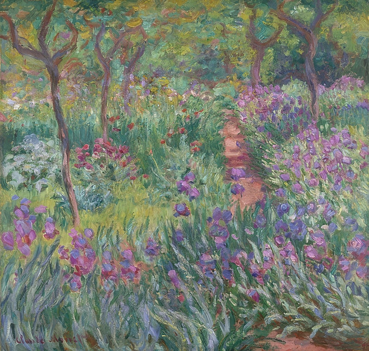 Konstnärens trädgård i Giverny. 1900 av Claude Monet