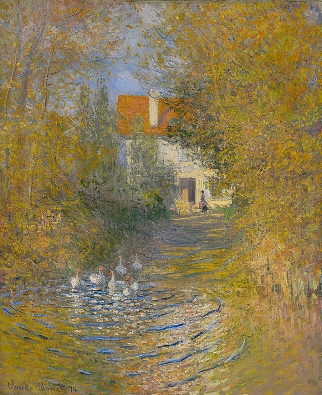 Gässen. 1874 av Claude Monet