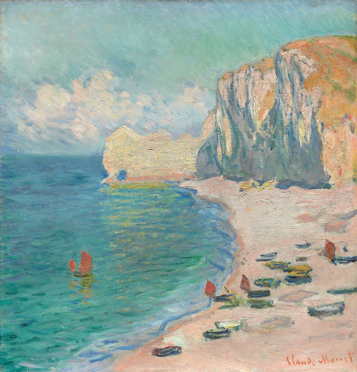 Etretat: Stranden och Falaise d