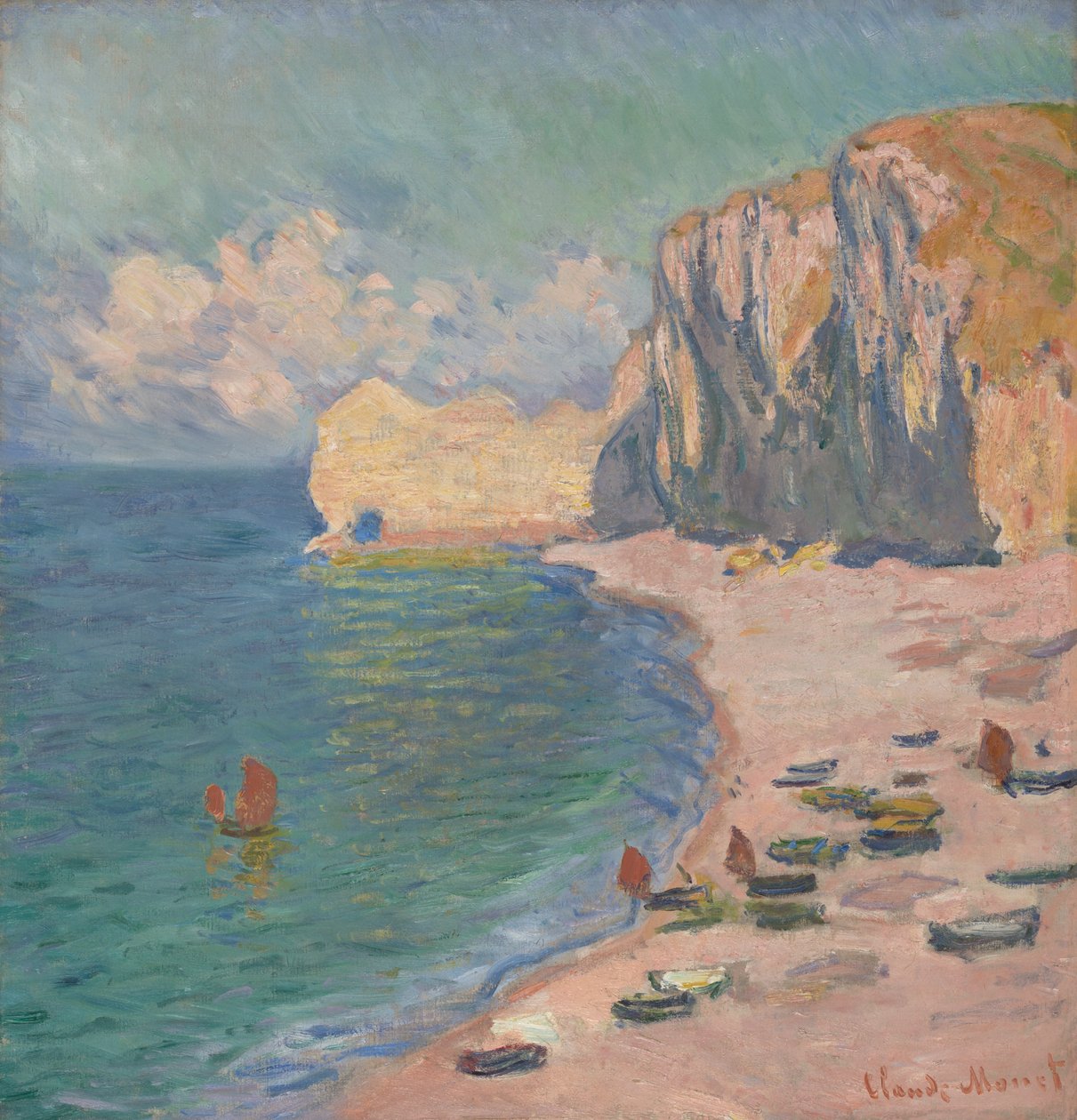 Étretat: Stranden och Falaise d