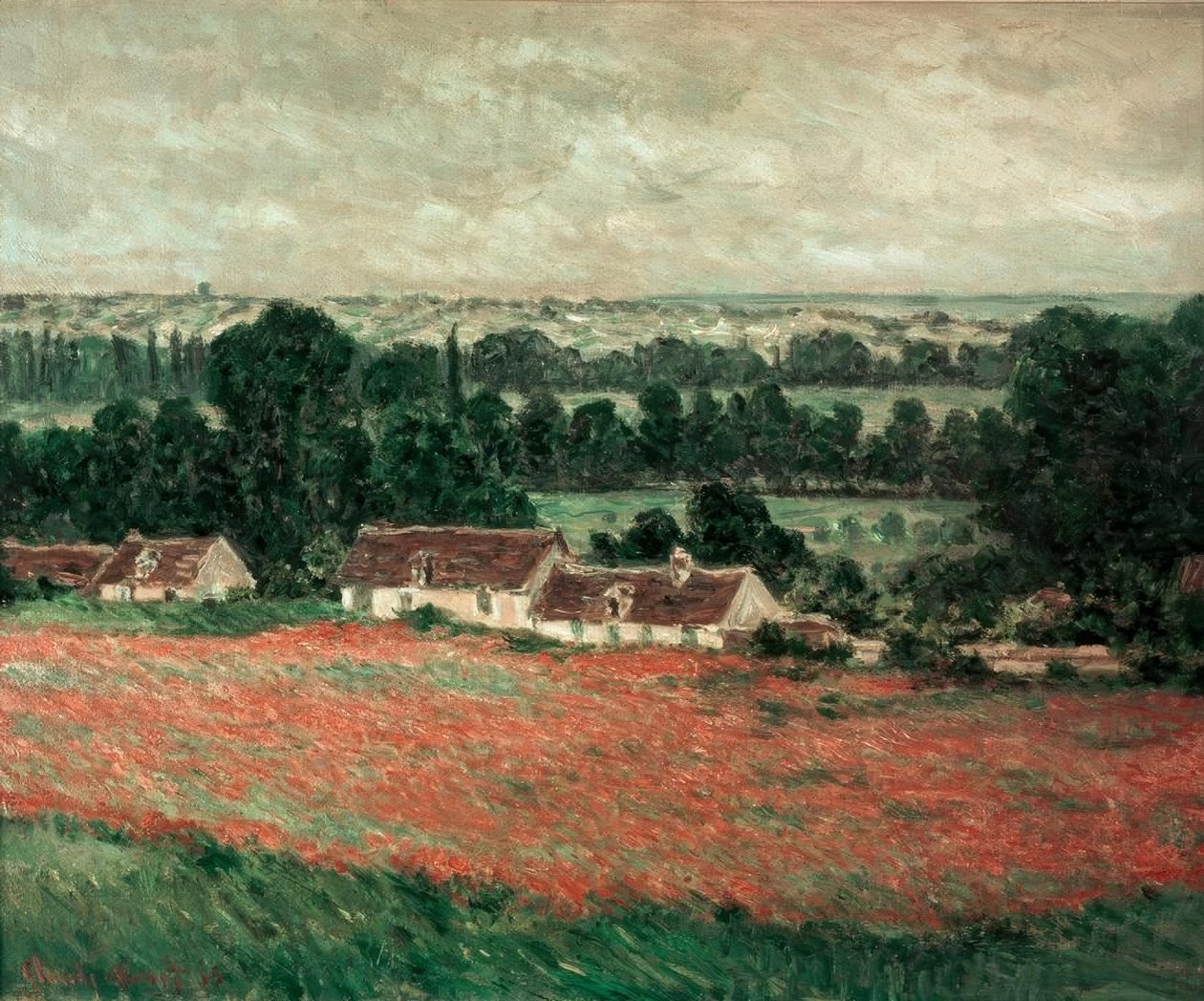 Vallmofält, Giverny av Claude Monet