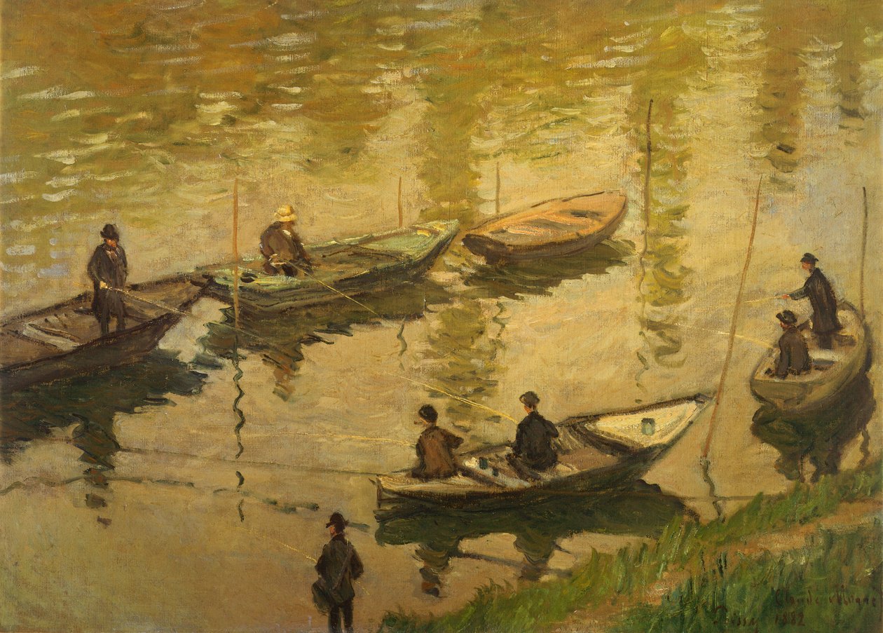 Fiskare på Seine av Claude Monet