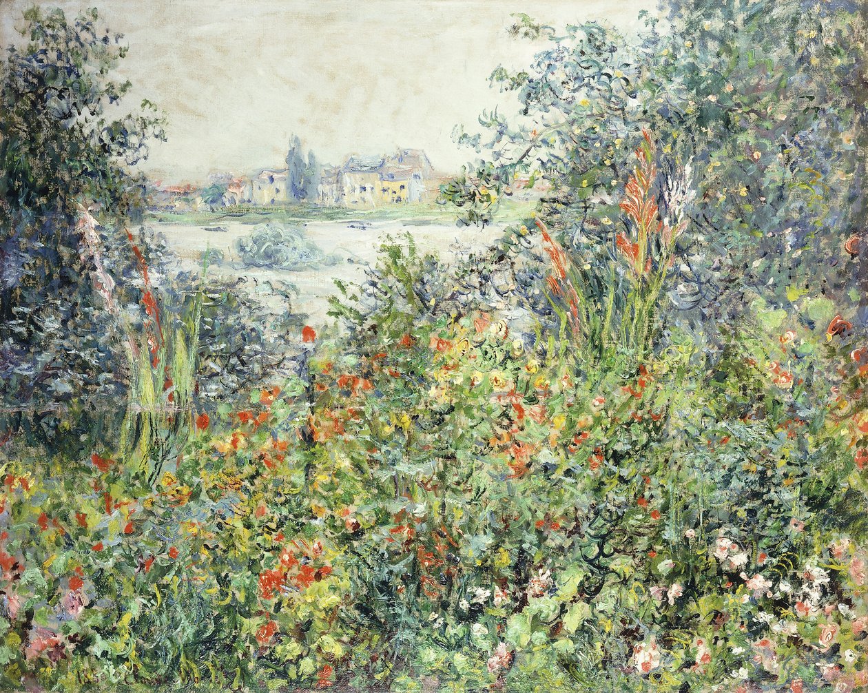 Blommor vid Vetheuil; Fleurs a Vetheuil, 1881 av Claude Monet